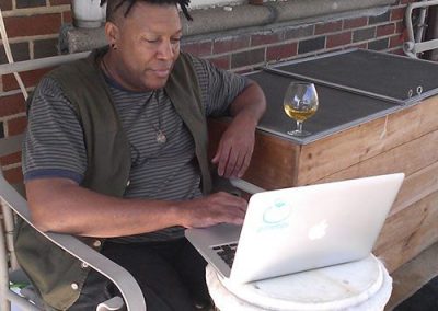 Frank, laptop recipient