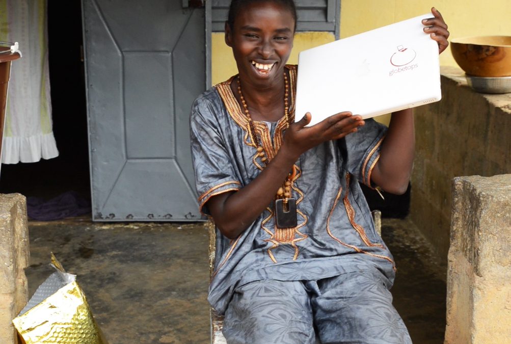 Hawa Diallo stoked to start her Cyber Café in Guinea.